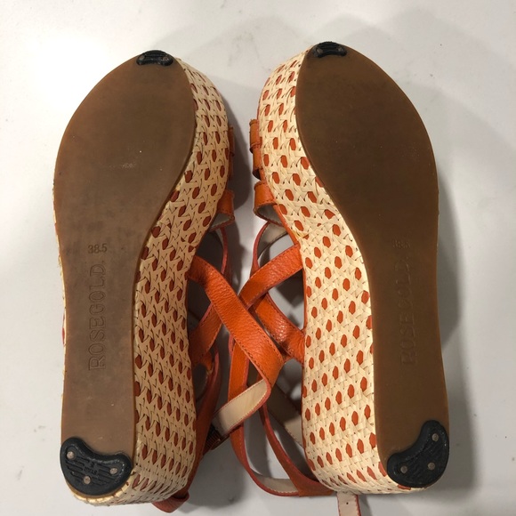 ROSEGOLD | ADDY ORANGE WEDGES - Picture 8 of 9